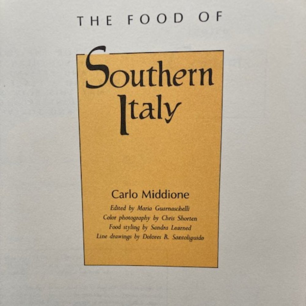 ITALIAN Cookbook SOUTHERN Italy VINTAGE 1987